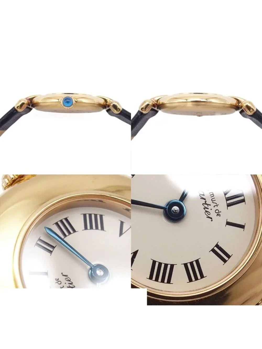 Cartier Must Colisee SM Vermeil Ivory Leather Watch